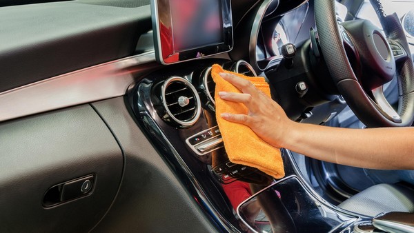 cleaning car interior