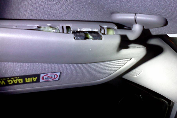 sun visor hinge