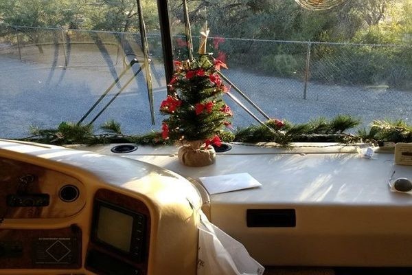Mini Christmas Tree in car's dashboard