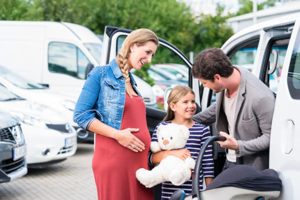 Family with car