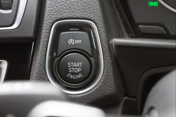 On and off car button for engine