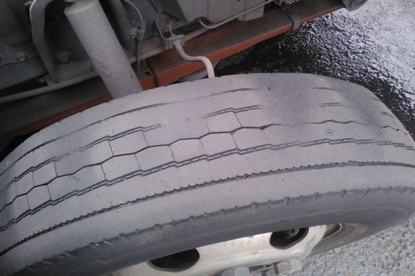 Worn tire
