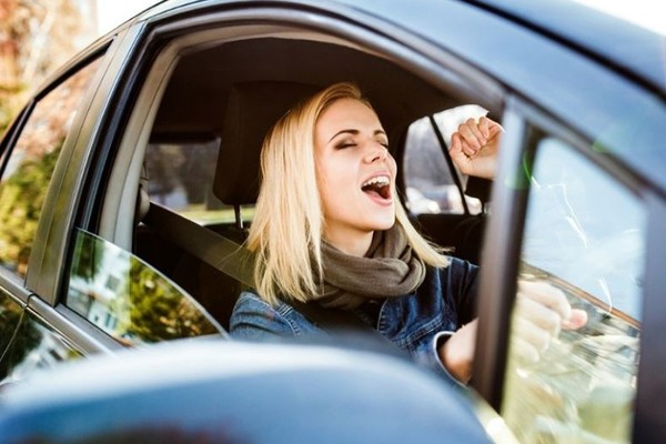 Woman driving