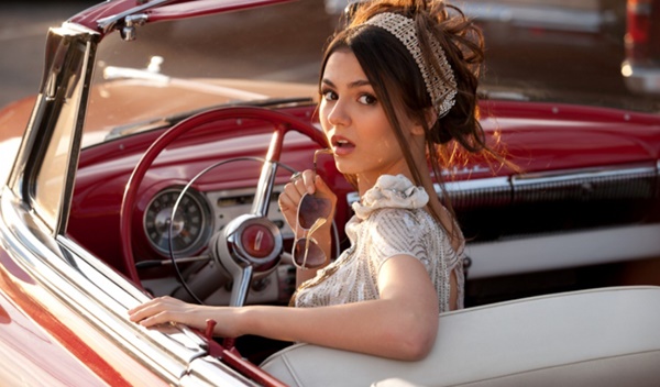 woman on car