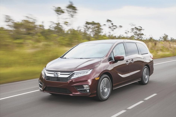 A brown Honda Odyssey 2020