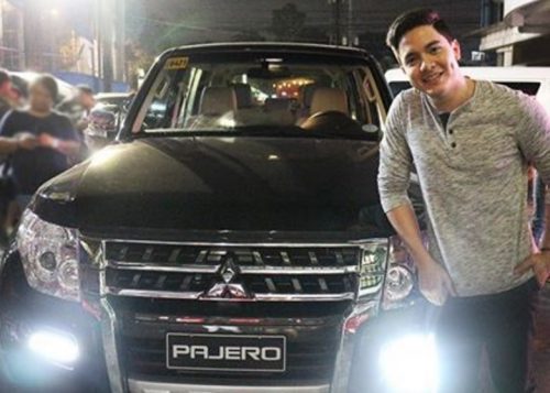 Alden Richards and his Mitsubishi Pajero