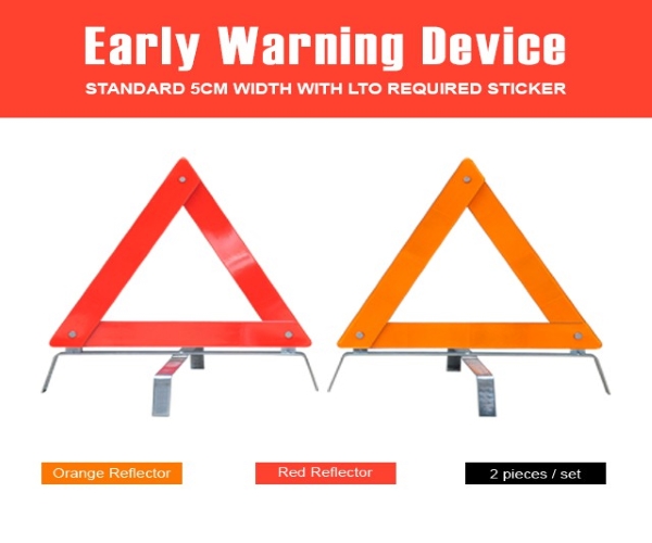 Early Warning Device Reflective Triangle Signage High Degree in Visibility