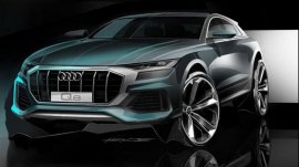 Audi Q8 2018 officially teased with a glossy front fascia